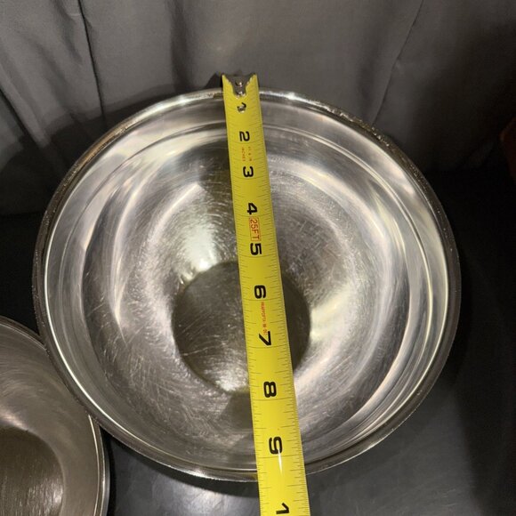 Stainless Steel Mixing Bowls Set Of 2 7.5” & 9.5” - Picture 6 of 15